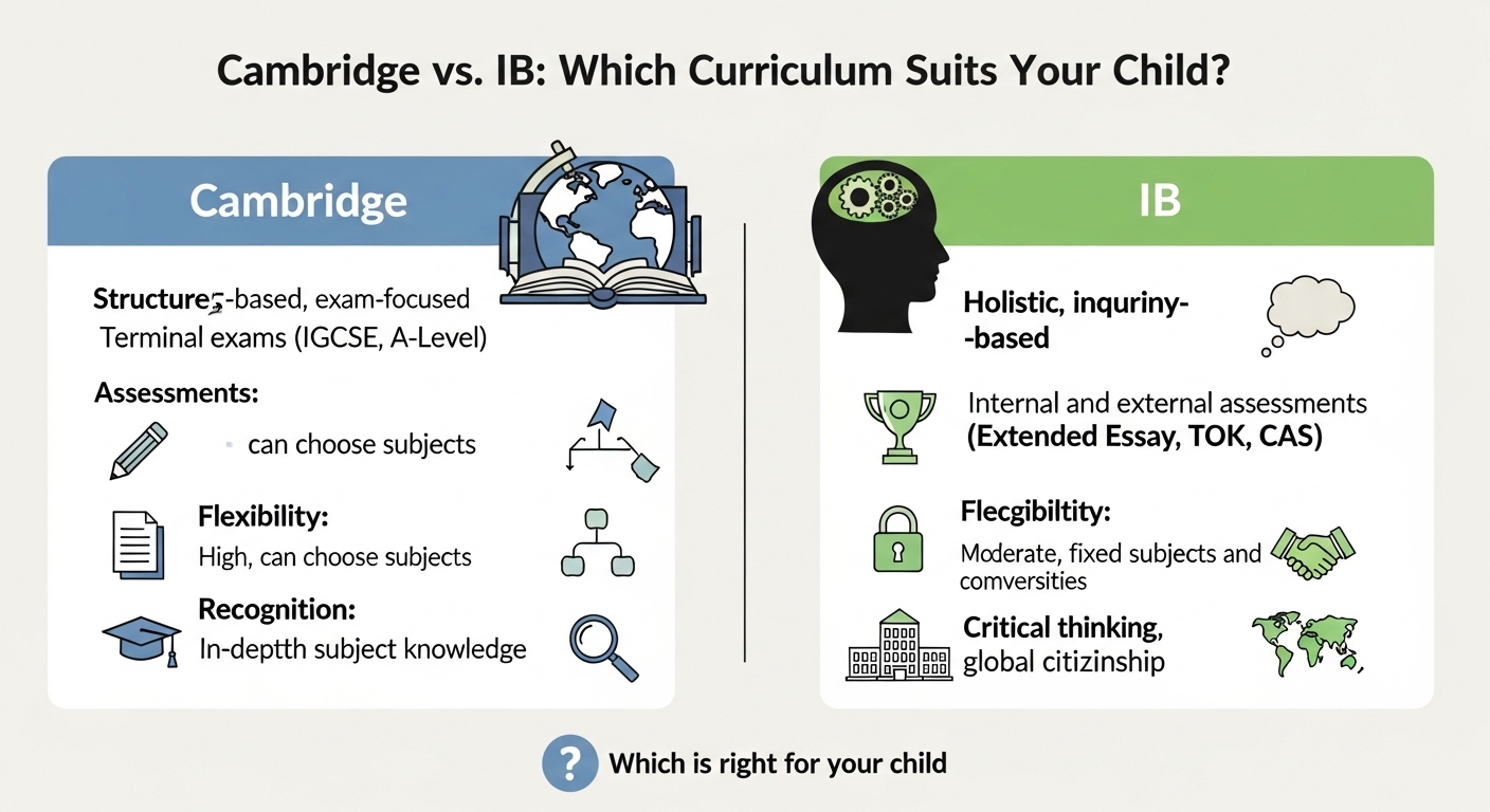 Perbedaan Mendasar Kurikulum Cambridge dan IB: Mana yang Lebih Cocok untuk Anak Anda?